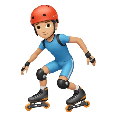 Roller blading boy sticker