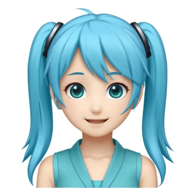 Hatsune Miku as a emoticon sticker