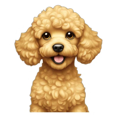 yellow puppy toy poodle sticker