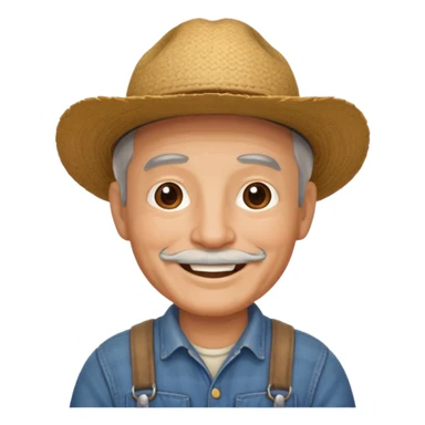 papa con ropa de granjero like señor sticker