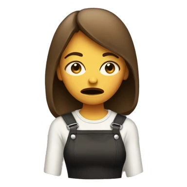 pouting with a knife emoji woman sticker