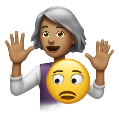 Personnage qui tend la main sticker