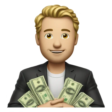 Elone musk with money sticker