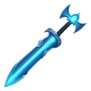 space multiblade sword-with-blue-ray-blade sticker