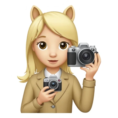 blonde pony taking photo sticker