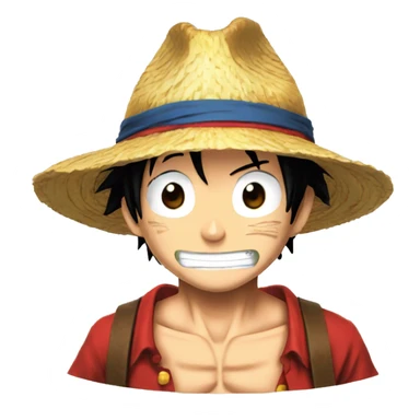 Luffy qui ecrit un M sticker