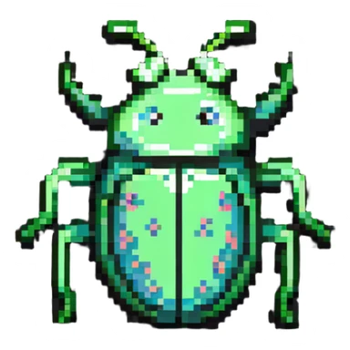 Bug debugging icon, programming logo sticker