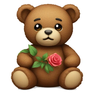 Teddy mit beigen Rosen  sticker