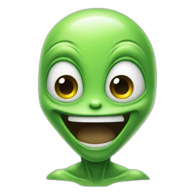 Excited alien sticker