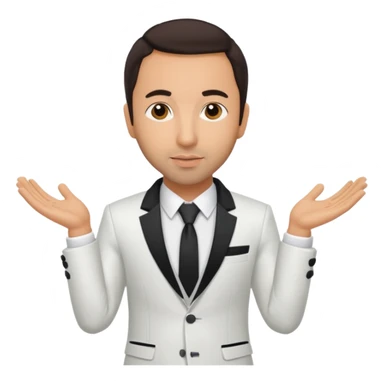Howie Dorough with white suit, dark brown hair sticker