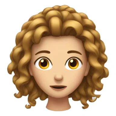 Girl with her hair falling out sticker