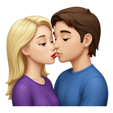 couple sleeping together kissing  sticker