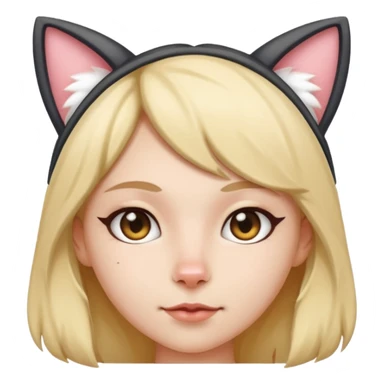 human wearing cat ears sticker