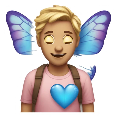 Heart with butterfly sticker