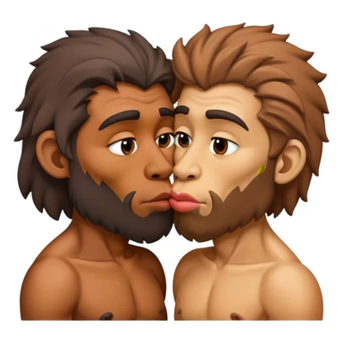 2 cave MEN kissing  sticker