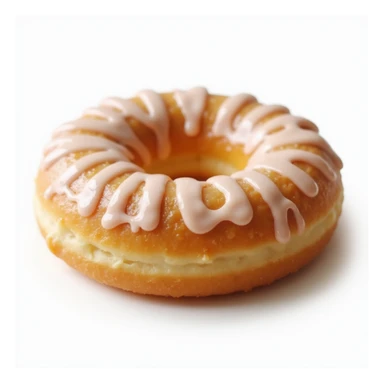realistic glazed donut, soft lighting, appetizing, on white background sticker