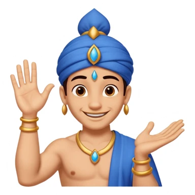 Genie from Aladdin. make several options for the genie from alladin cartoon for the further animation, i want that he shows the like with his left hand and smiles sticker