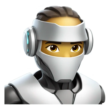 Cool cyborg reading book sticker