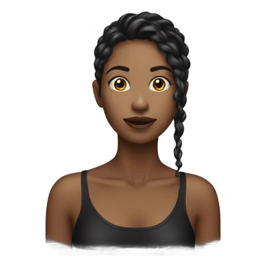 Drink water woman hair black sticker