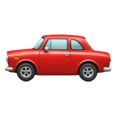 Happy little red car sticker