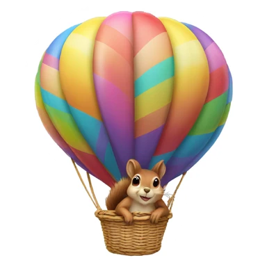 Squirrel in hot air balloon  sticker