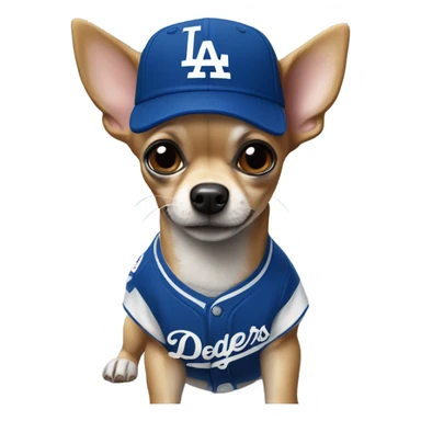 Los Angeles Dodgers Chihuahua sticker