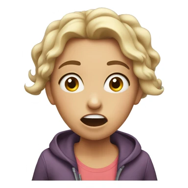 Girl going crazy sticker