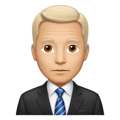 elegant man 53 years old tribune politic sticker