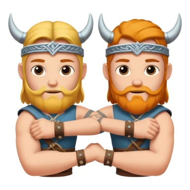 two arms holding each others forearms viking clasp style sticker
