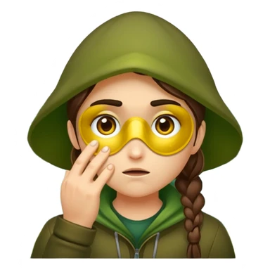 forest rogue rubbing eyes with pollen sparkles sticker