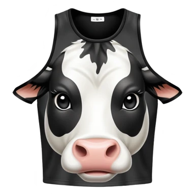 super realistic cow print crop top sticker