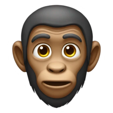 humanized monkey sticker