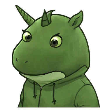 Unicorn wearing hoodie sticker