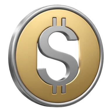 grey round dollar $ sign emoji sticker