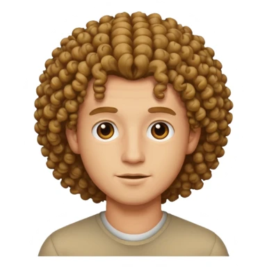 men with curly  hairs sticker