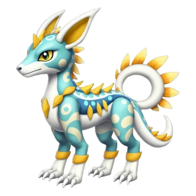 Colorful Meloetta-Wargreymon-Sergal-Pokémon-Digimon-Fakémon-fusion-hybrid-creature sticker