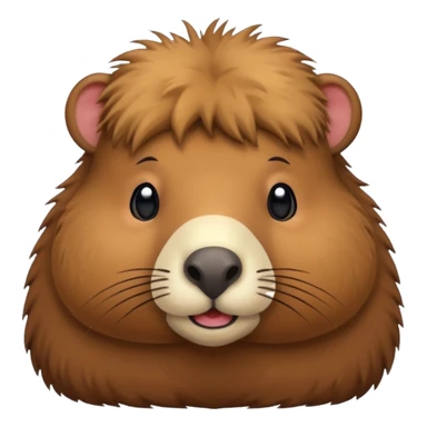 cute simple capybara emoji style sticker