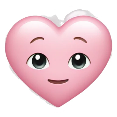 Baby pink heart in a cloud sticker