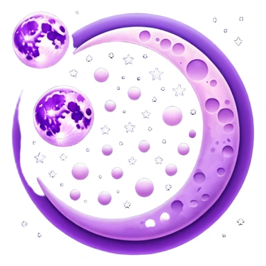 lunar cycles purple sticker