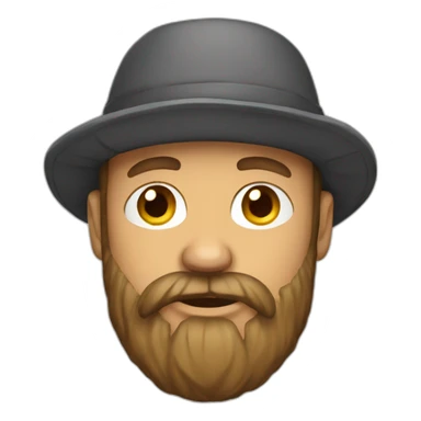 bearded guy in trapper hat sticker