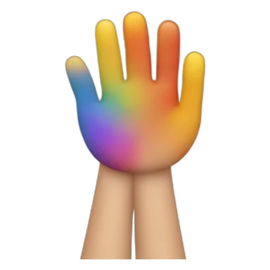 Two hands rozando los dedos colours sticker