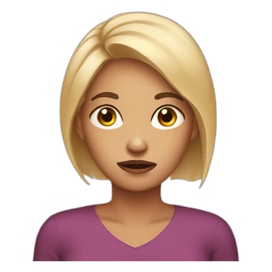 woman worried_ bright skin sticker