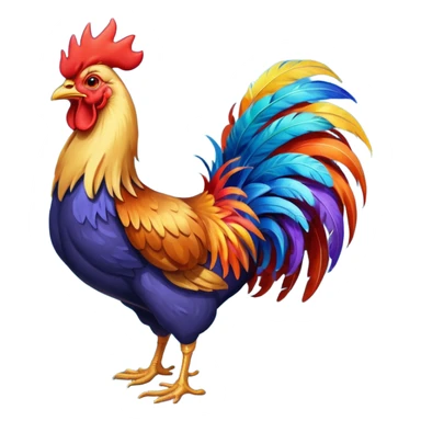 Happy rooster sticker