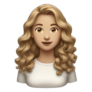 20 year old white woman with light brown mid lengh wavy hair sticker