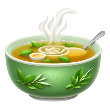 Broth, green tea. sticker