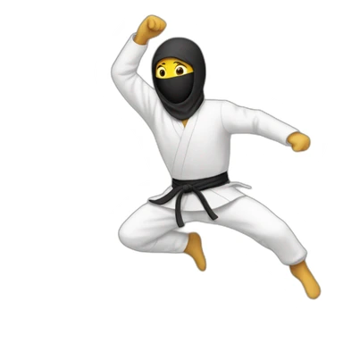 Jumping ninja sticker