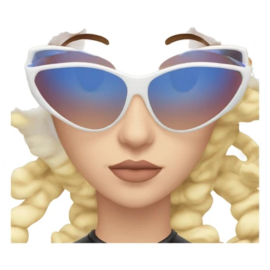 Y2K  Sports Sunglasses front view cat eye sticker