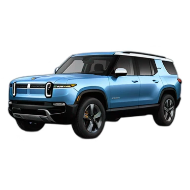 blue rivian car sticker