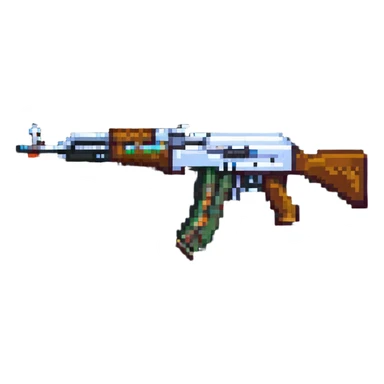 pixel art AK-47 rifle sticker