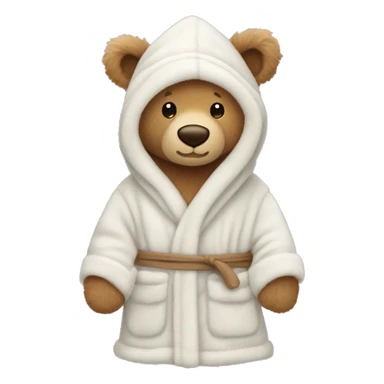 jellycat bartholomew bear with bath robe sticker